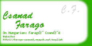 csanad farago business card
